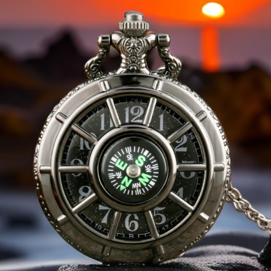 TEMU Compass Watch, Starry Sky Dial Present, Graduation Christmas New Year Birthday Gifts