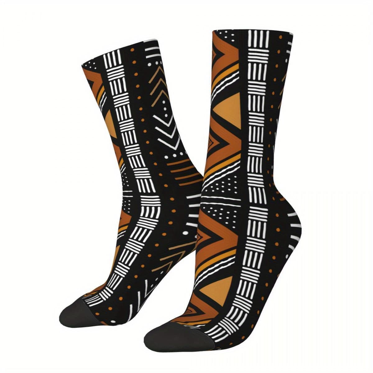 TEMU 1 Pair Of Printed African Ethnic Pattern Novelty Socks