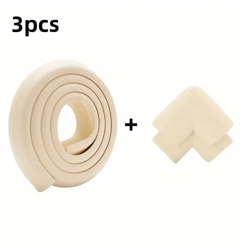 TEMU 3pcs 200.0 Cmphthalate-foam Safety Bar With Non-toxic Bonded Corner Protectors Home Security, Furniture And Bed
