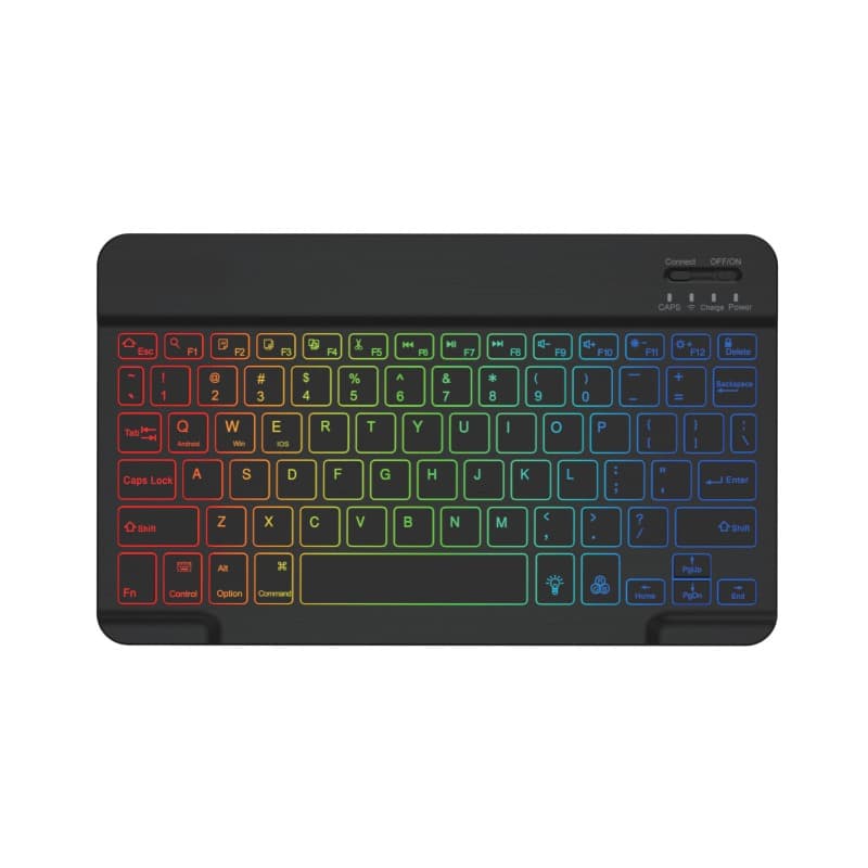 TEMU 2pcs Ultra-thin , 7 Rgb Lighting Effects, Wireless 5.3 2.4g , Silent Typing, Type-c Rechargeable, Portable Mini Kit For Laptop Pc