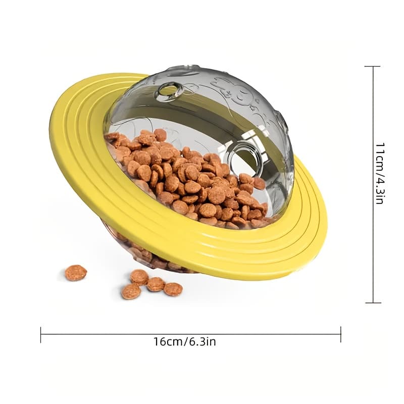 TEMU Interactive Ufo Ball Toy - Snack Distribution Puzzle Toy Durable And Non-toxic Plastic, Suitable For Snack Balls Of All Dog Breeds, No Battery Required