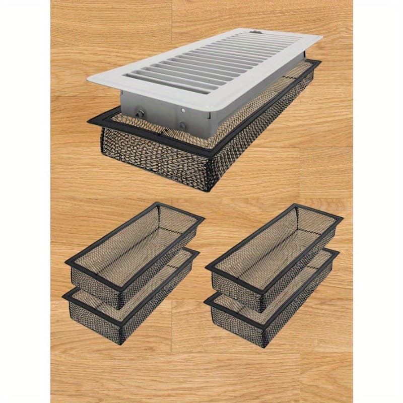 TEMU 4pcs Floor Register Vent Net, Air Vent Screen Mesh Covers Catcher Filter Hoods For Home Floor Registers Vent Filters