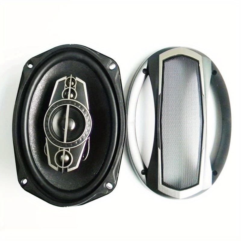 TEMU 2pcs Max1000w 6*9 Inch Car Hifi Coaxial Speakers- Loudspeakers, Full Range Stereo, Dust Cover Included Perfect For Car Door Auto Audio Music Stereo Systems