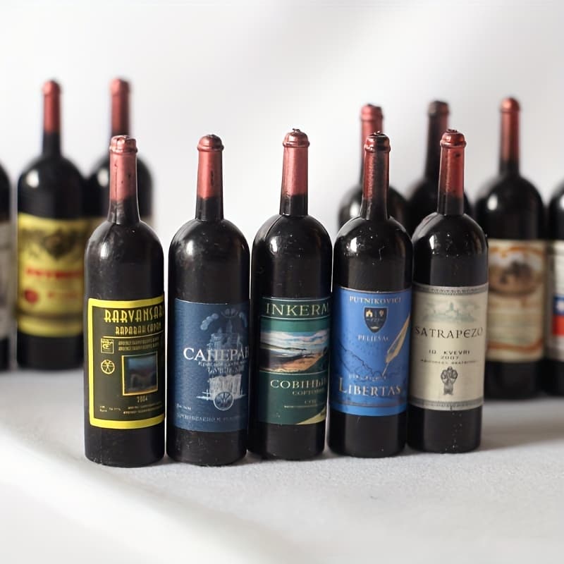 TEMU 20/ 30pcs Mixed Mini Red Wine Bottles For Hairpin, Jewelry Making, Fashion Additions Decorative Resin Beads, Doll House Creative Pocket Wine Bottle Dry Red Mini Food Play Ob1 Model Props