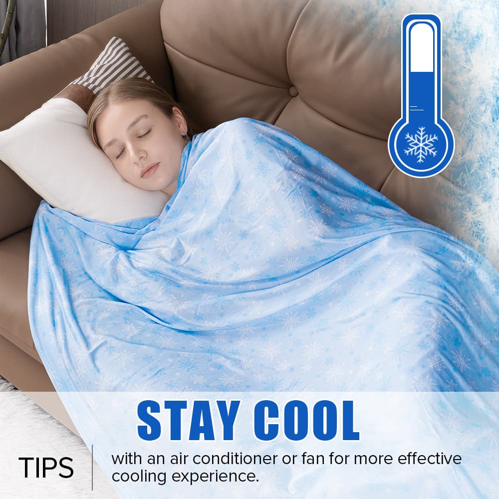 TEMU Cooling Blanket For Hot Sleepers, Summer Lightweight Breathable Cooling Throw Blanket Double-sided Soft Blanket For Bed Couch Sofa, & Hot Relief