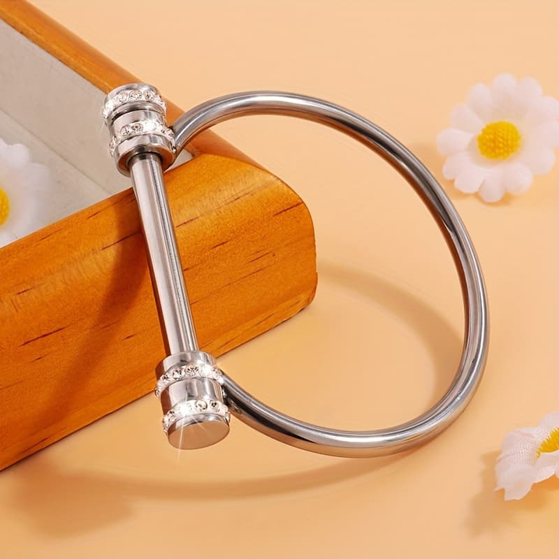 TEMU Stainless Steel Horseshoe Clasp Bracelet, Suitable As A Holiday Gift- Jewelry - Party - Halloween Gifts, Valentine's Day Gifts, Christmas Gifts, Easter Gifts