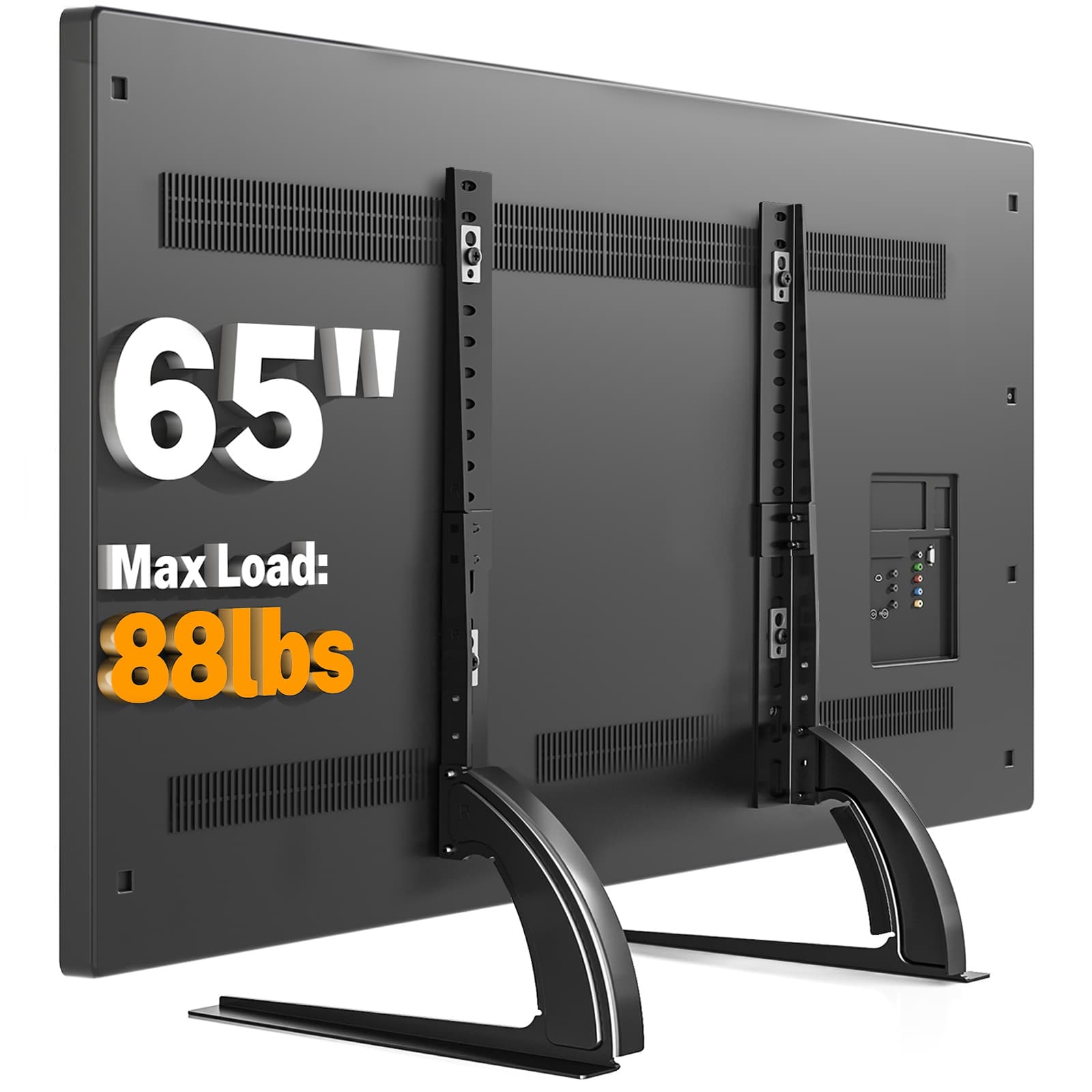 TEMU Rfiver Universal Sturdy Table Stand Base Tv Legs With Height Adjustment Fits Most 22-65 Inch Lcd Led Flat Screen Panelstvs, Max Vesa 800x400 Mm, Tv Feet Mount To 88 Lbs, Black