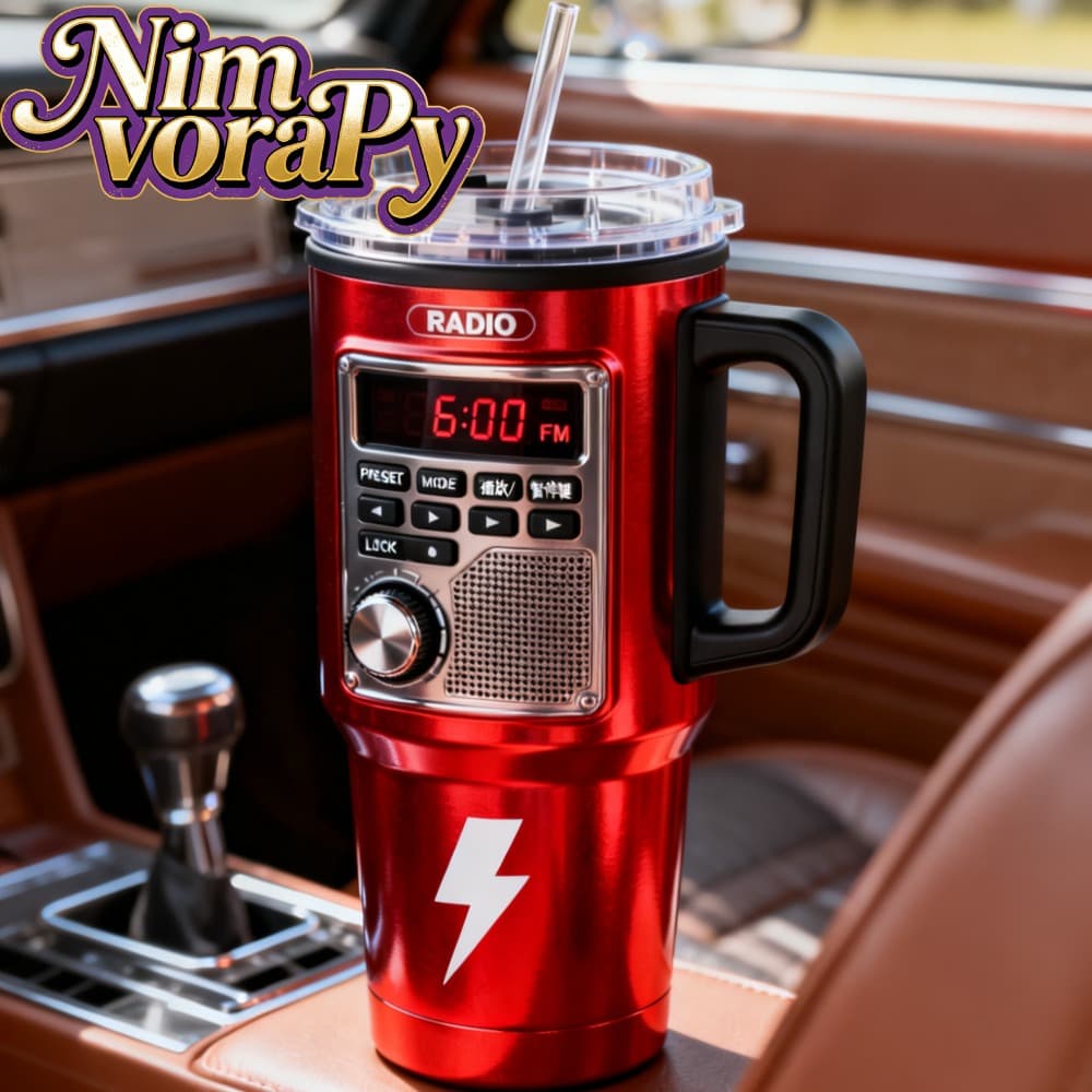 TEMU Theme 40 Oz Stainless Steel Travel Mug | Leak-proof Lid, Straw Lid, Double-layer Insulation, Suitable For Hot And Cold Beverages, Ideal For Gamers, Travelers, Cars, Outdoors, Gift