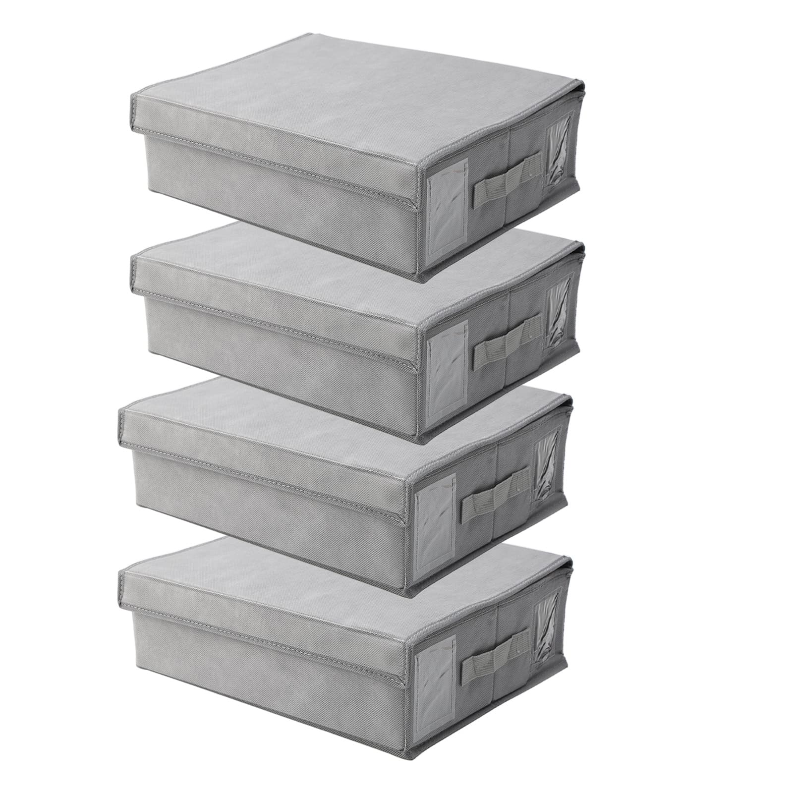 TEMU 4pcs Foldable Bed Sheet Organizer Bedding Sheet Storage Box Closet Organizer, Under-bed Storage