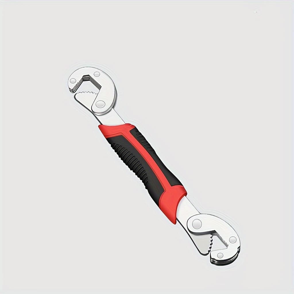 TEMU Versatile Double-ended Pipe Wrench - Adjustable From 0.24" To 1.26", Installation, Ideal For Indoor & Outdoor Repairs, Carbon Steel