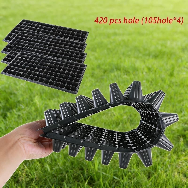 TEMU 420-hole Seed Starter Disk | Reusable Hole Stoppers Suitable For Seedlings, Vegetables | Lightweight Grid Insert For Commercial & Agricultural Use | Grid Design For, Lawn Care, Vegetable Gardens