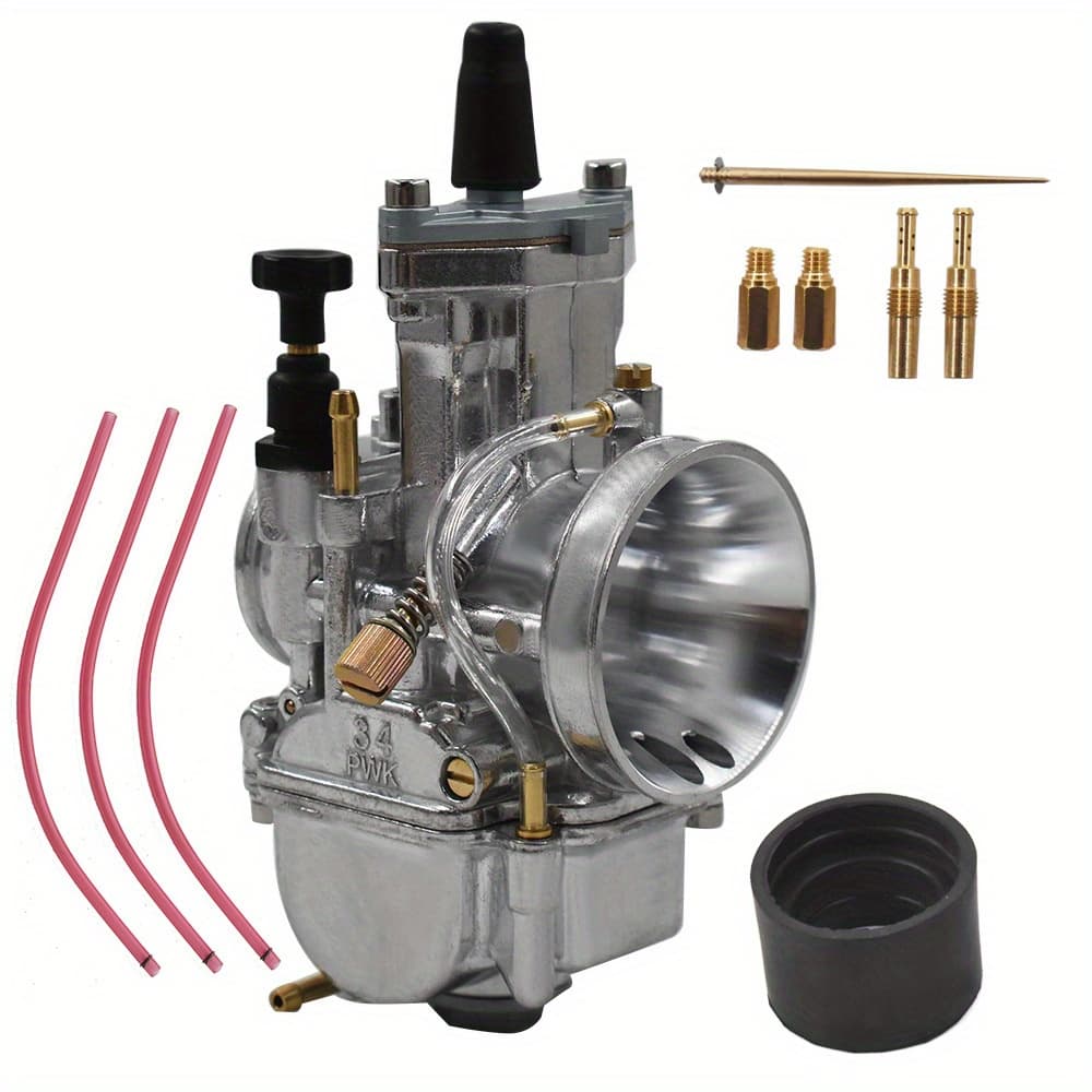 TEMU High-performance Carburetor Replacement For 200-250cc Bikes - Steel Construction, , Enhances Power & Smooth , Includes Maintenance Tools
