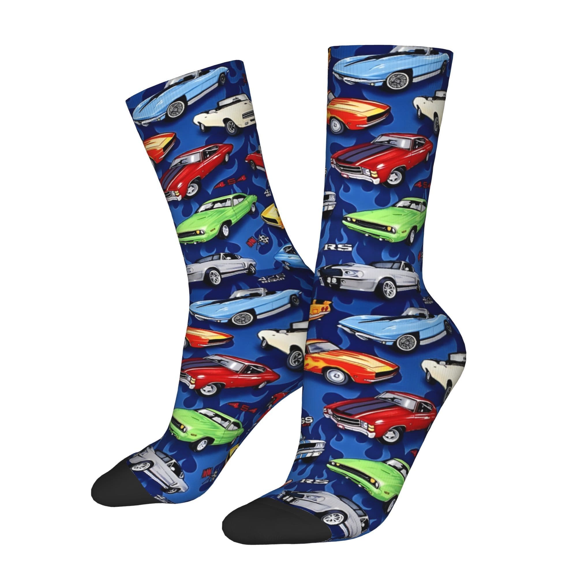 TEMU Men's Crew Socks Featuring For - Stretchy Fun Socks For Everyday Use And Relaxing At For Home