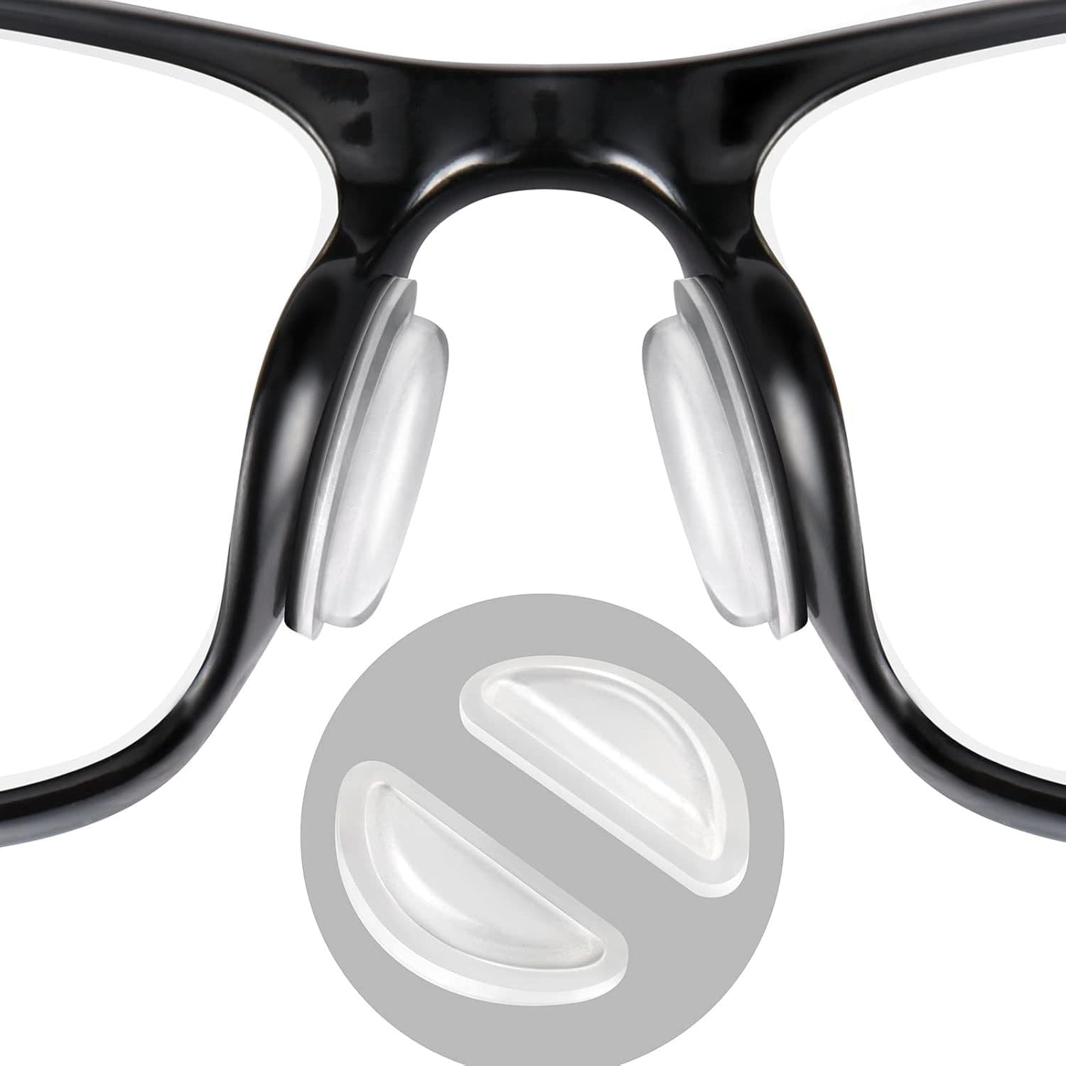 TEMU Eyeglass Nose Pads, Glasses Nose Pad, Anti-slip Glasses Grips For Eyeglasses And Sunglasses, With Sticky Backing (10 Pairs, Clear)