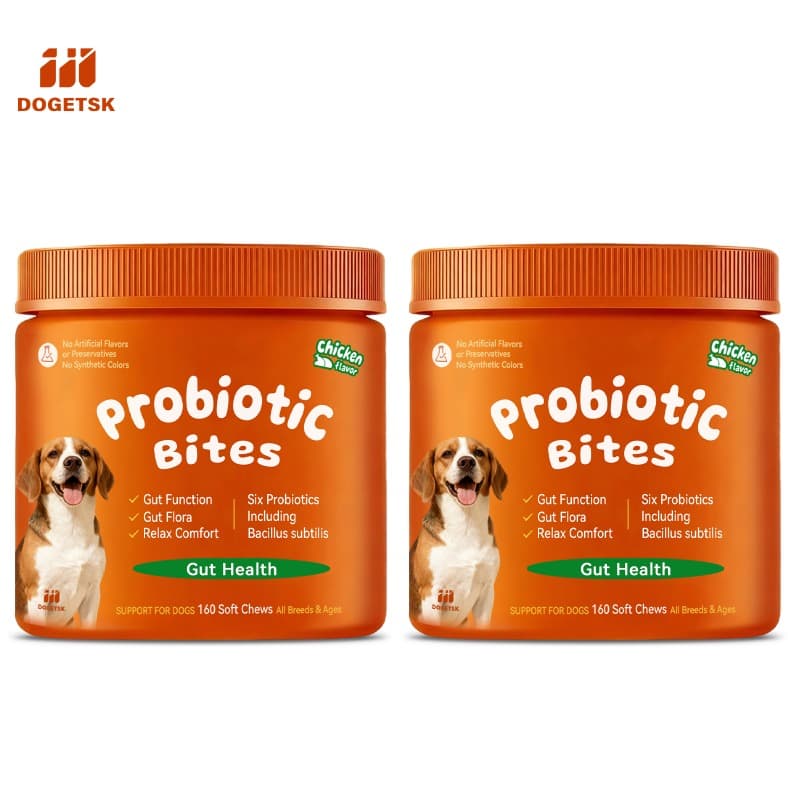 TEMU Dog Probiotics - Supports Gut , Digestive Health, And Daily Nutritional Supplement For Dogs - Soft Chewable Tablets, 160 Tablets - Pumpkin Flavor