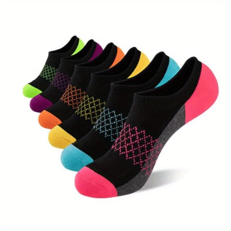 TEMU 6 Pairs Short Socks Spot Ear-lifting Breathable Mesh Socks Stretch Socks Sports Running Socks