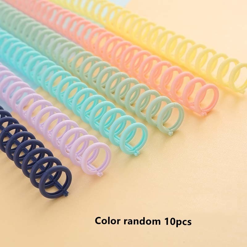 TEMU 10pcs Detachable A4 Loose Leaf Document Binding Ring With 30 Holes And Plastic Ring (color Random)