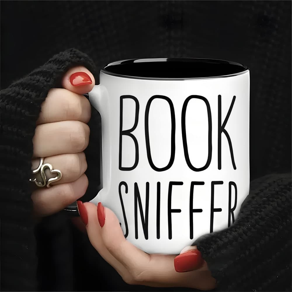 TEMU Book Sniffer Coffee Mug, Funny Bibliophile Bookish Cup, Humorous Mug, Librarian Bookworm Bookstore Lover Gifts (11oz), Easter Gift