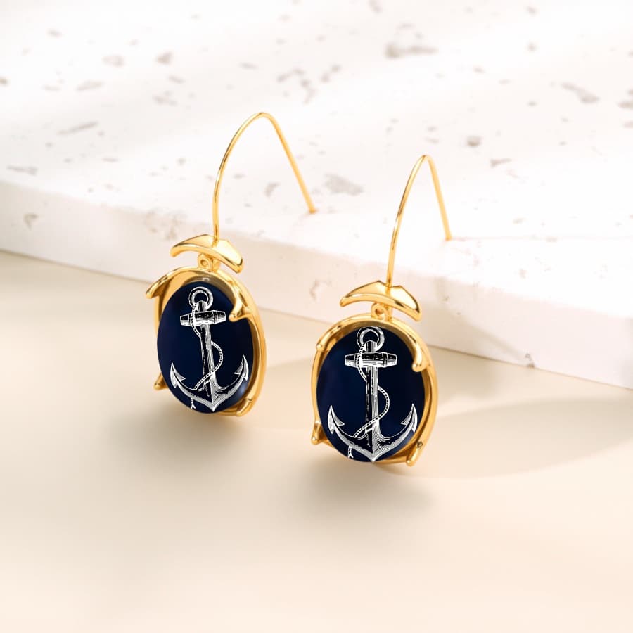 TEMU 2pcs Anchor Earrings Nautical Earrings Marine Earrings Sea Earrings Ovalearrings Rope Earrings Jewelry Accessories Unique Jewelry Christmas Gifts Valentine Gifts Everyday Gifts Easter Gifts