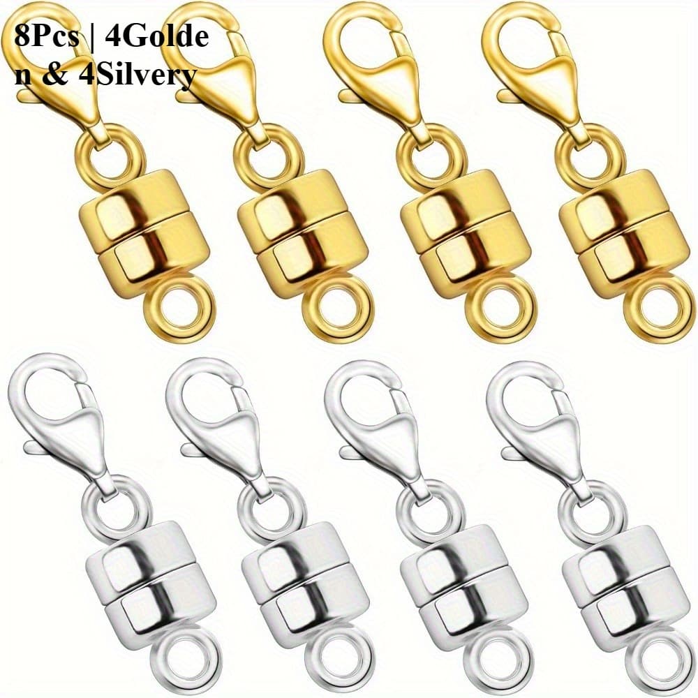 TEMU 18/ 8pcs Of Magnetic Necklace Clasp And Lobster Clasp Magnetic Jewelry Clasp Converter Bracelet Necklace Chain Christmas & Halloween Gift