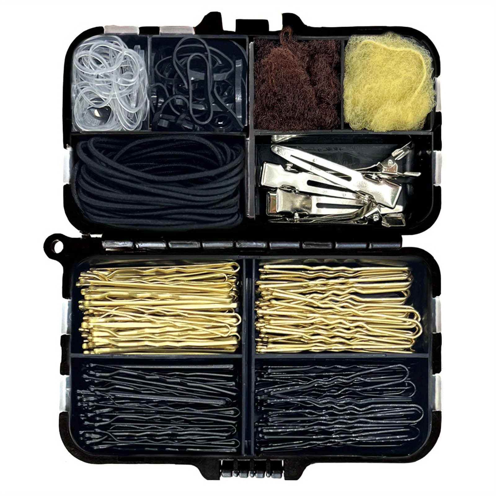 TEMU 126pcs Professional Kit, Hairpins Nets Scrunchies Headbands + Travel Case, For Ballet Cheerleading Performance Practice Competition