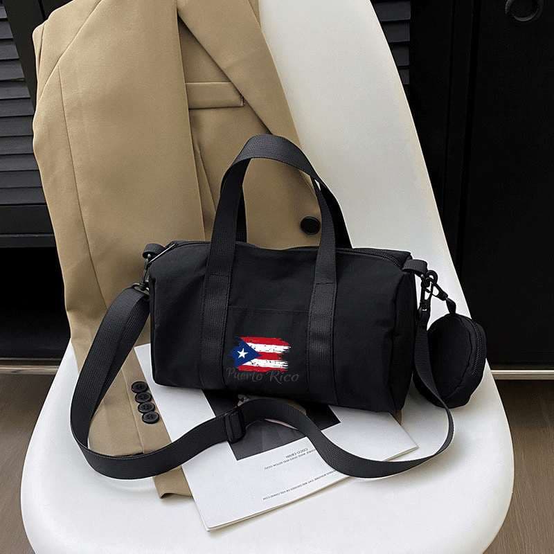 TEMU 1pc Puerto Flag Women Tote Bag Artistic Vintage Style Shoulder Crossbody Flat Printing Detachable Strap Design Gift For /valentine'day/new Year/birthday!, 2d Flat