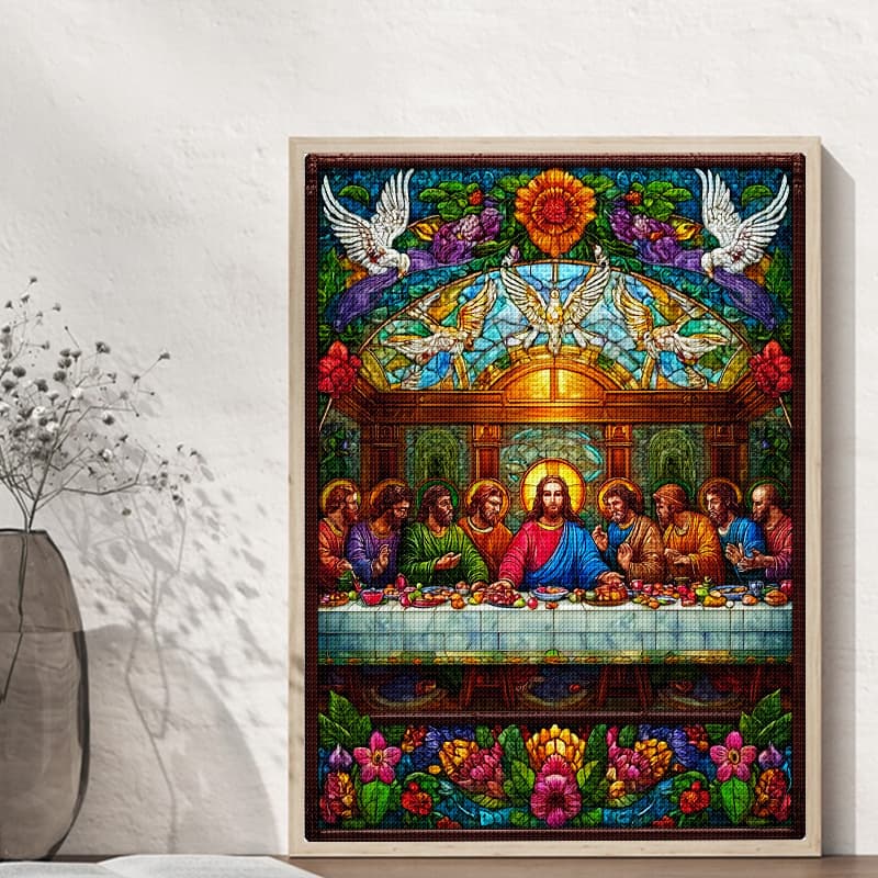 TEMU 5d Set, Complete Round Drill Mosaic Artwork, 30x40cm/11.8x15.8in, Unframed Gift For Christmas & Halloween Wall Decoration