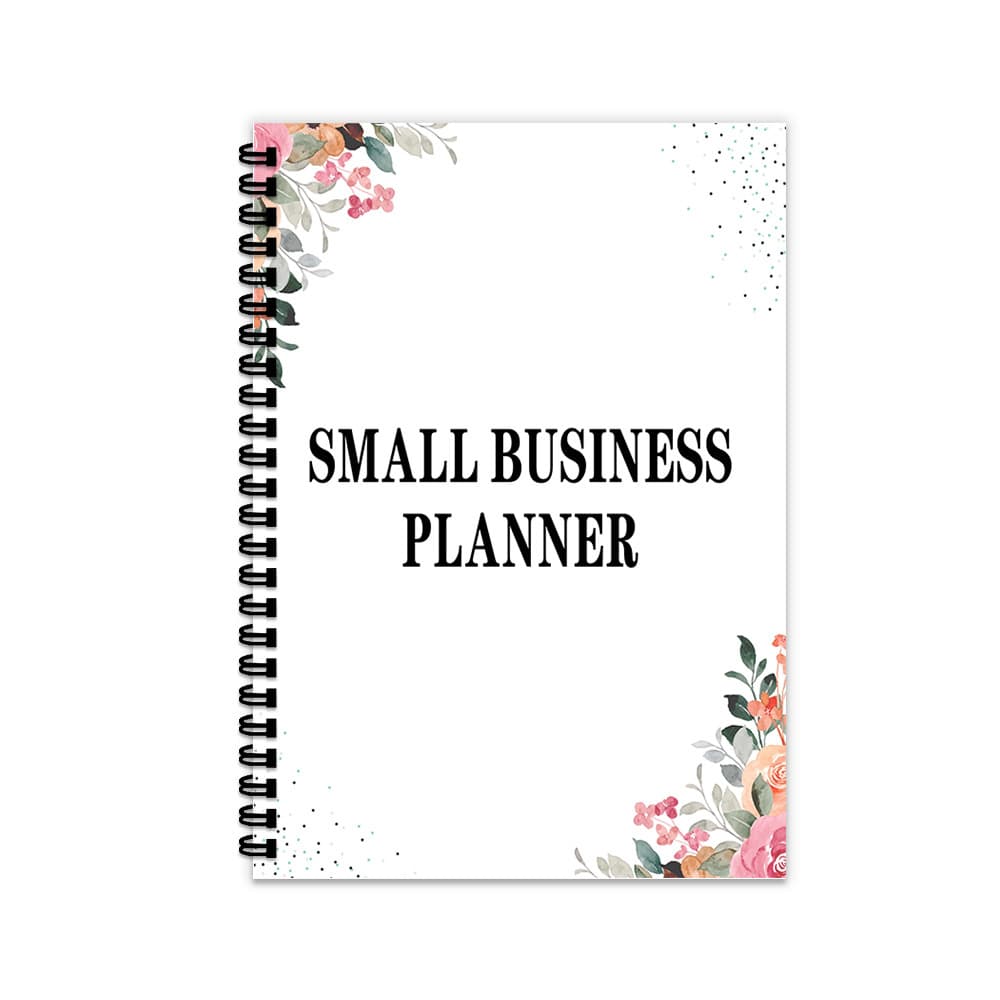 TEMU 1pc Spiral Notebooks, Floral-themed Small Business Planner Notebook, For Organizing Business Strategies And Daily Tasks, Suitable For Gifting On Women Events