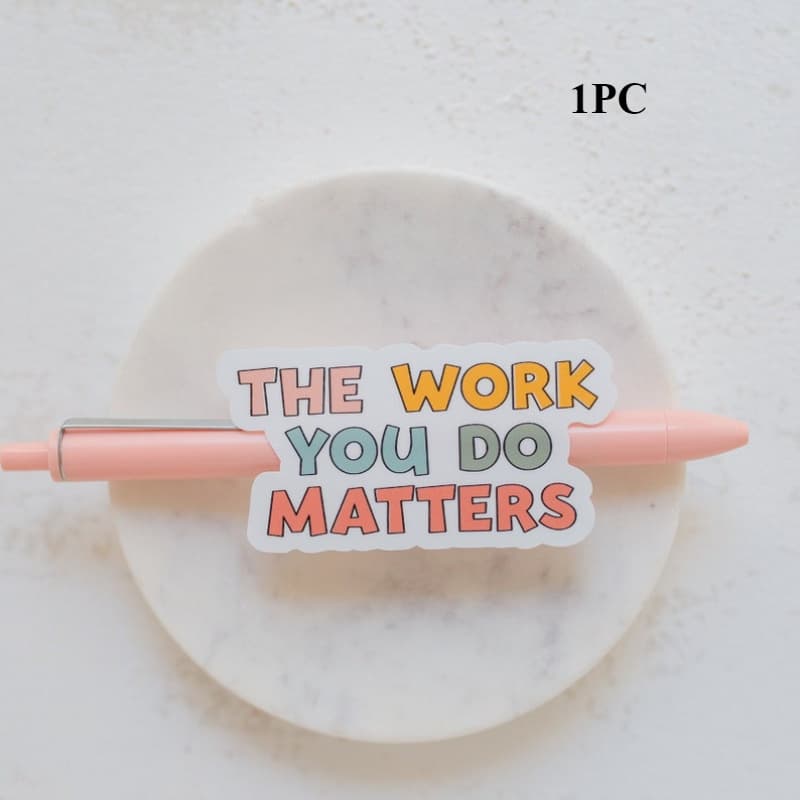 TEMU The Work Sticker | Sticker, Vinyl Sticker, Teacher Gift, Teacher Sticker, Future Teacher Durable For Laptop, Car, Luggage, Skateboard & More - Perfect For Teens, Adults, Creative Decor & Gifting