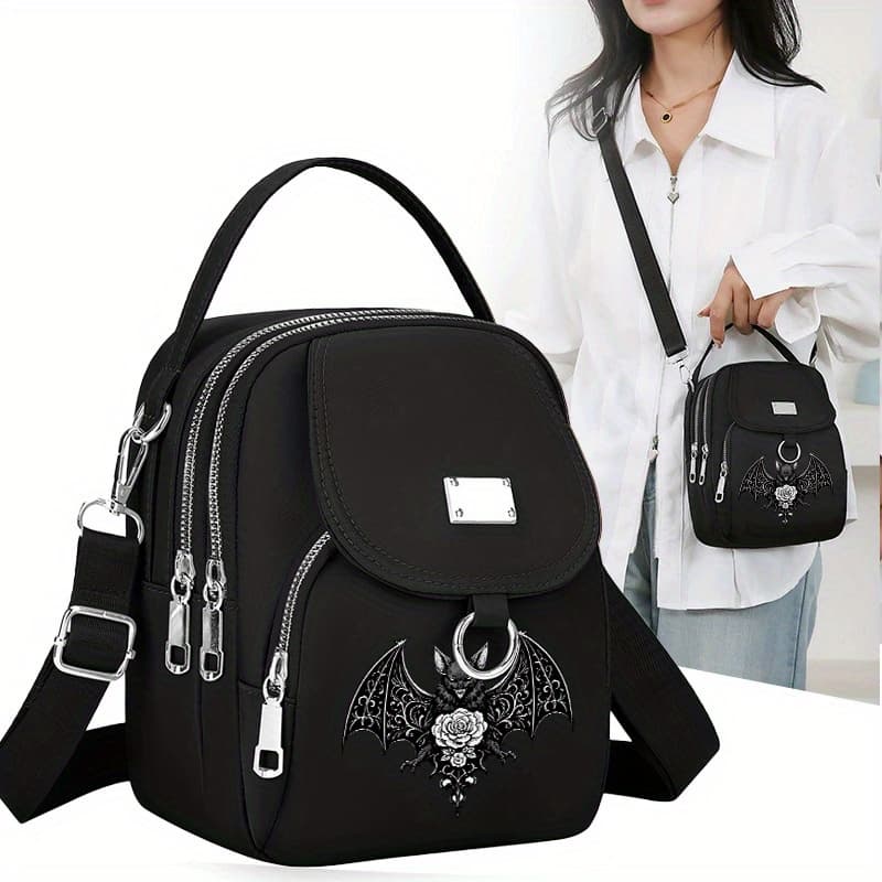 TEMU 1pc Trendy Daily Gothic Elegant Pattern Handbag Women's Handbag Daily Modern Small , Outdoor Travel Single Shoulder Crossbody Bag Versatile Neutral Bag Phone Bag Daily , Birthday Easter Gift