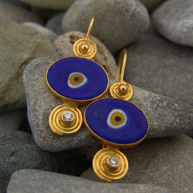 TEMU 2pcs Fashion Creative Personality Eye Earrings Elegant Spiral Exquisite Earrings Gifts For And Lovers Earrings For Women And Men