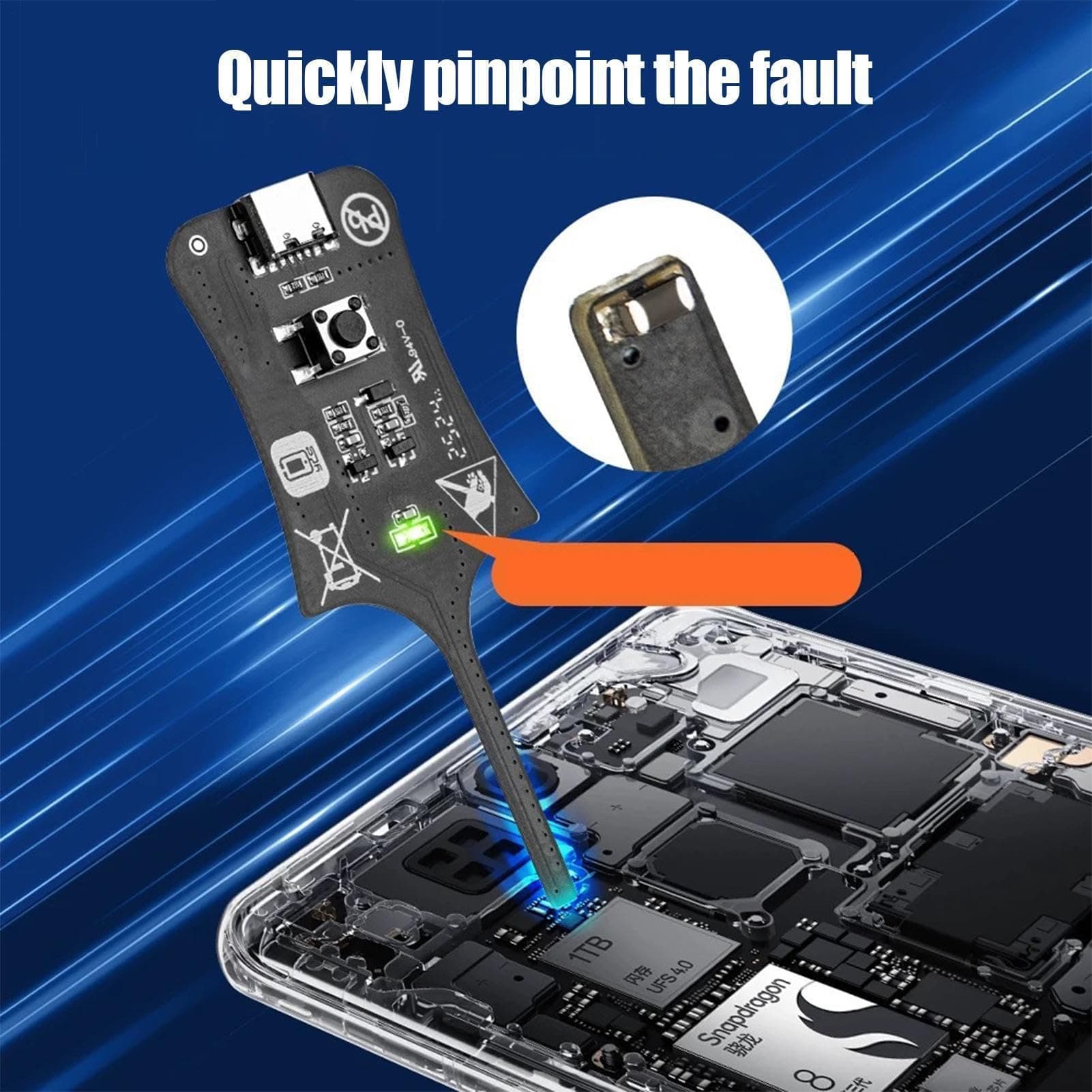TEMU Type-c Inductance Tester For Pcb Coil& Electronic Circuit Board Inductance Detection Mobile Phone Component Repair Electromagnetic Induction Oss Measurement Instrument For Fault