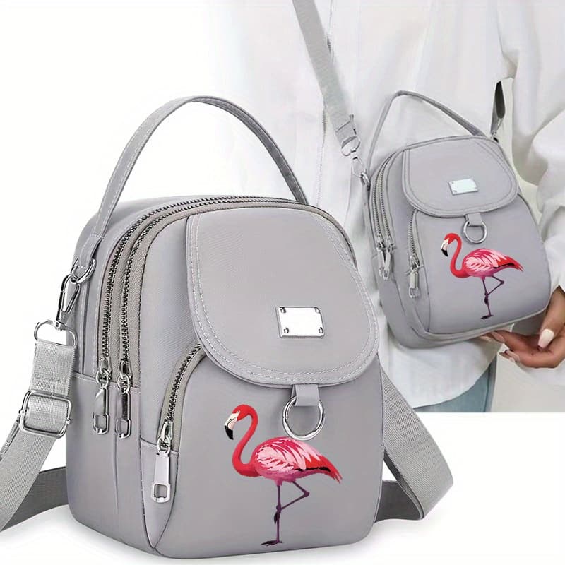 TEMU 1pc Pink Elegant Pattern Women Go To Play Bag Versatile Portable Bag Casual Fun Bag 1 Shoulder Outer Neutral Bag Mobile Phone Bag Casual Commuting