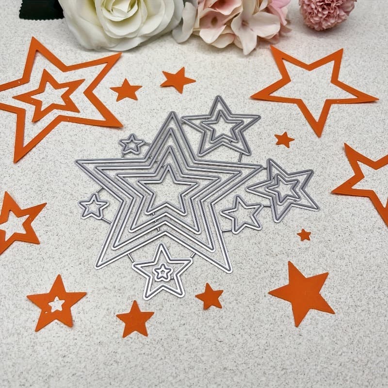 TEMU Birthday And Autumn Thanksgiving Diy Metal Star Cutting Mold - Perfect For Handmade Greeting Cards And Home Decor Scrapbooking Crafts