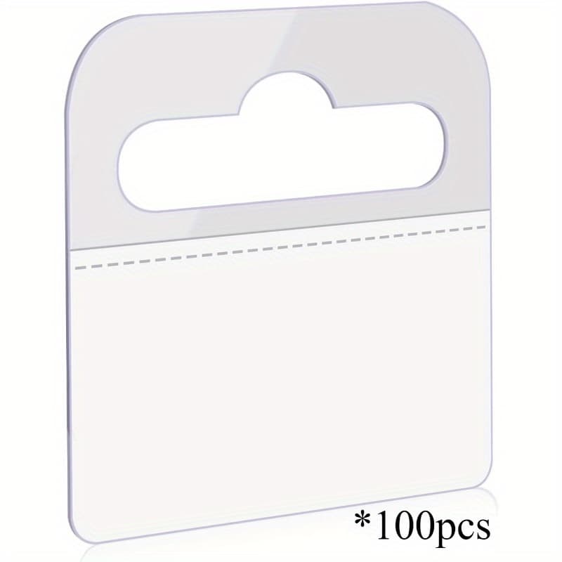 TEMU 100pcs Hang Tabs Slot Hole Hang Tags Self-adhesive Hanging Tabs Heavy Duty Display Tags Great For Retail Displays In Small Business Shops