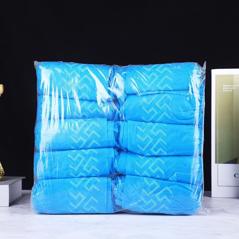 TEMU Shoe Covers | 15.7'' - Extra Thick - Non Slip Soles | 100 Pack (50pair)| Blue Disposable Boot And Shoe Booties | Water Resistant | 35 Gsm Non Woven | Indoor Or Outdoor Use