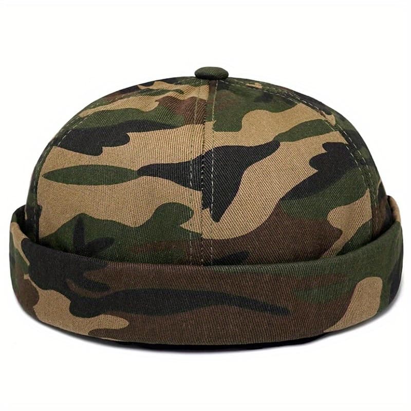 TEMU Brimless Caps For Men And Women, Including Beanies, , Sailor Skull Caps, And Adjustable Camouflage Options