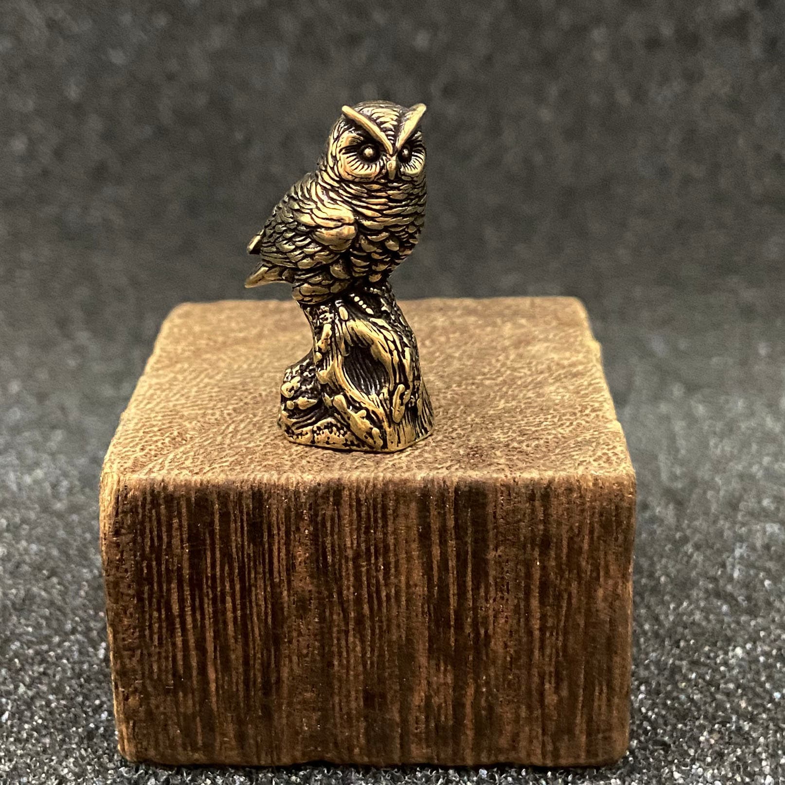 TEMU Brass Owl Vintage Figurine Ornament Mini Desktop Decoration Small Crafts Living Room Office Desktop Decoration Colleague Gift