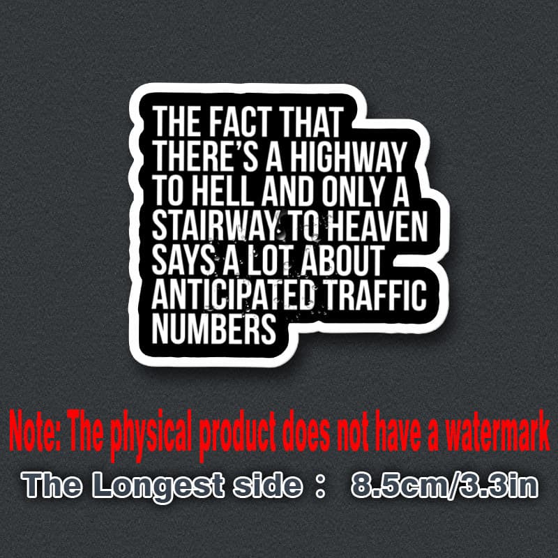 TEMU 1pc Humorous " And The " Vinyl Sticker - , Irregularly Shaped, Durable Weatherproof Decal For Cars, Trucks, Laptops, Water Bottles, Windows, Walls, Sticker Decals