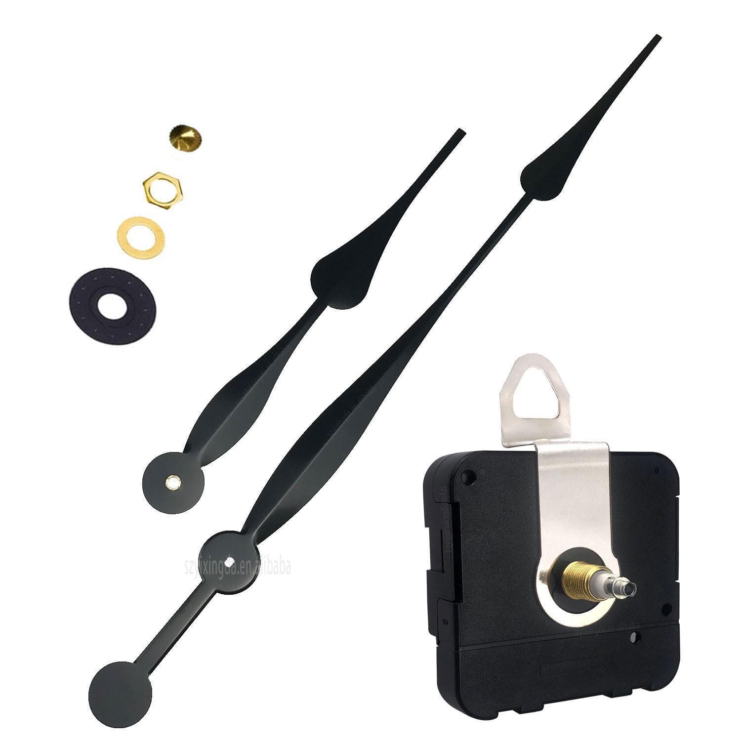 TEMU Diy Wall Clock Repair Kit - Quartz Movement With 9-inch Spade Hands, Battery Operated (batteries Not Included) - Ideal For Living Room Decor & Gift For Diy Enthusiasts