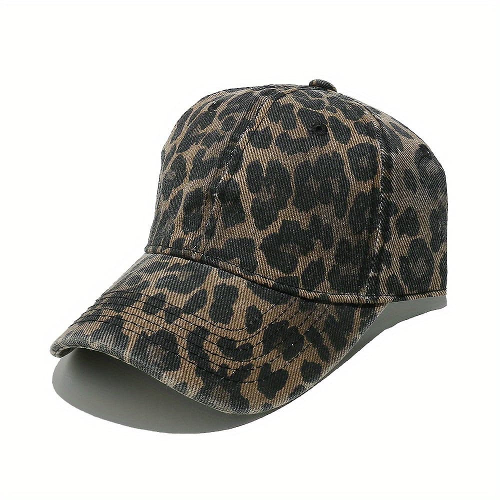 TEMU 2025 Spring/summer New Duck Tongue Hat Women's Fashion Trendy Versatile Sunshade Hat Leopard Print Baseball Women