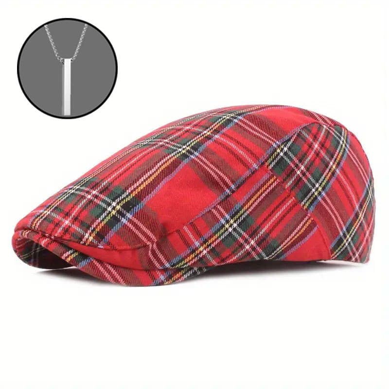 TEMU 2pcs Men's Striped Newsboy Beret Ivy Flat Adjustable Hat Hunting Driving Adjustable Hat
