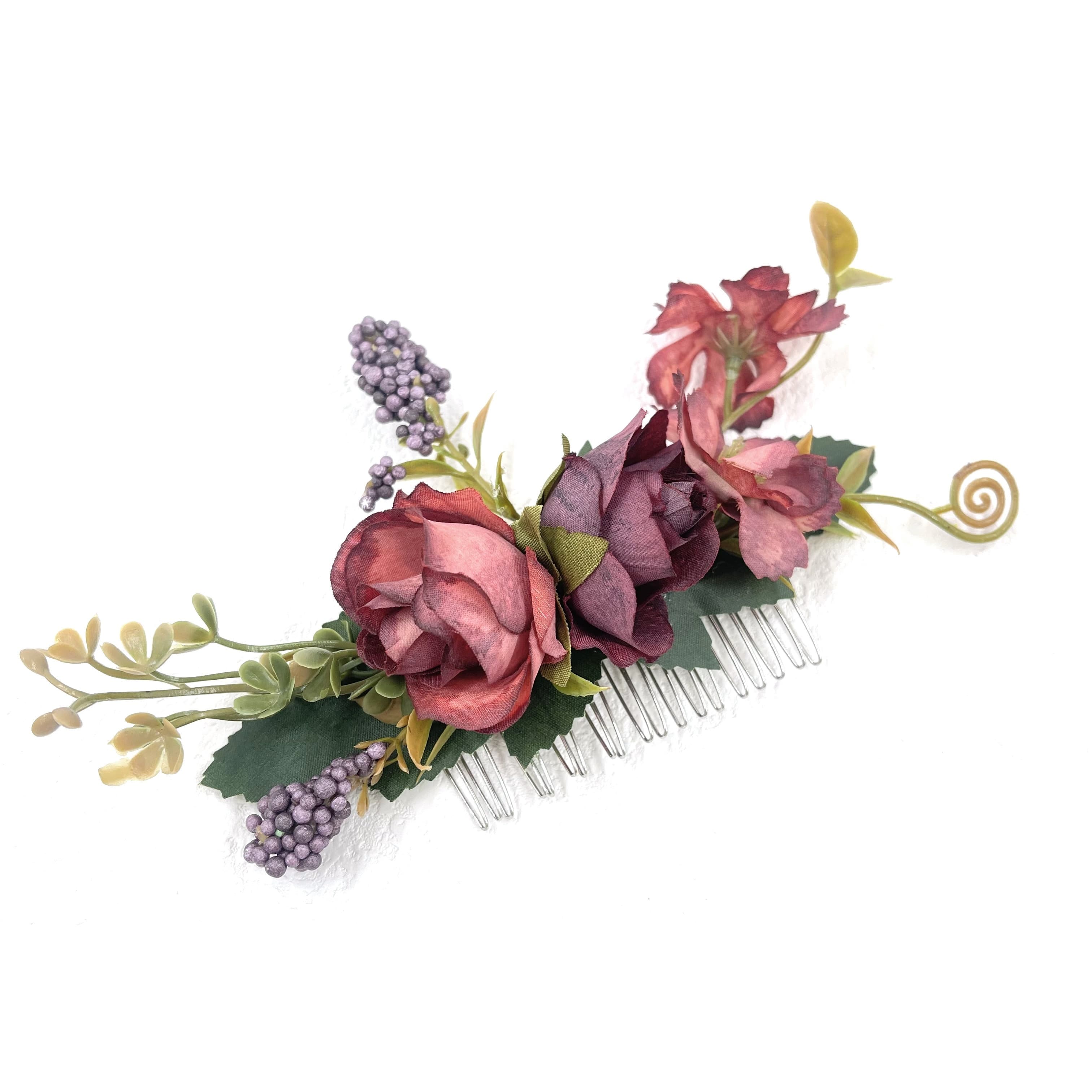 TEMU Boho Flower Hair Comb Elegant Bridal Bridesmaid Headwear Plate Hair Accessories