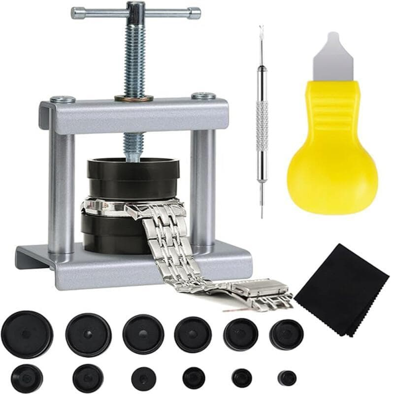 TEMU 22pcs Professional Watch Press Kit For Closing Watch Cases And Fitting Dies, Designed For Watch Repair