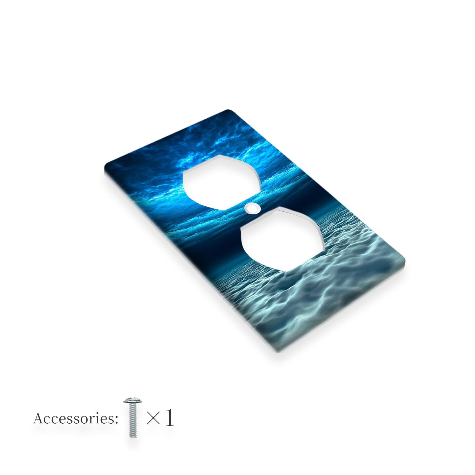 TEMU 1pc 1gang/2gang Ocean Sea Wall Plates, Panel Power Outlet Covers, Bedroom Kitchen Room Home Decor Wall Plates