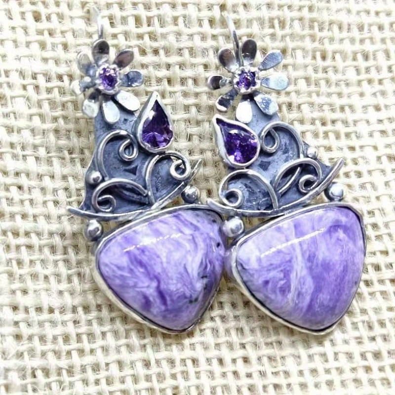 TEMU 1 Pair Of And Unique Styling Designs - Women's Fashionable Retro Earrings Set With Artificial Synthetic Artificial Gemstone Jewelry, Party Fashion Earrings, Holiday Gifts