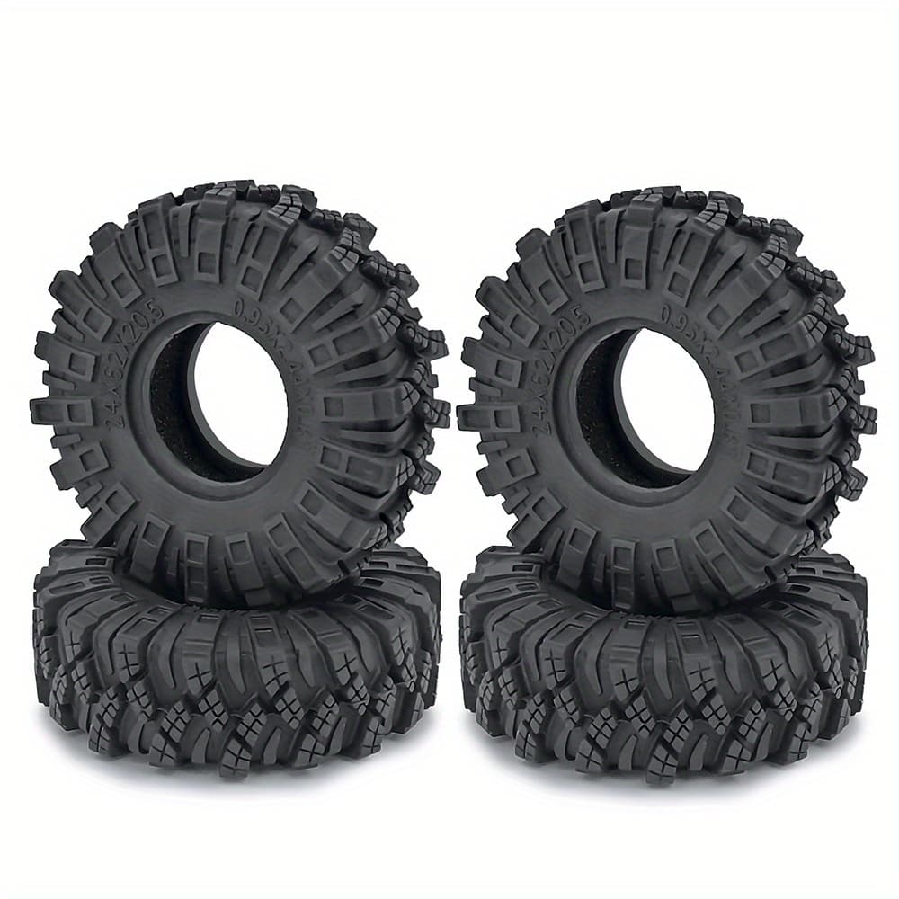 TEMU 4pcs 1.0 Wheel Tires 1.0" Rubber Tire For Axial Scx24 90081 Axi00001/02/04/05/06 Rc Crawler Car 22mm Width