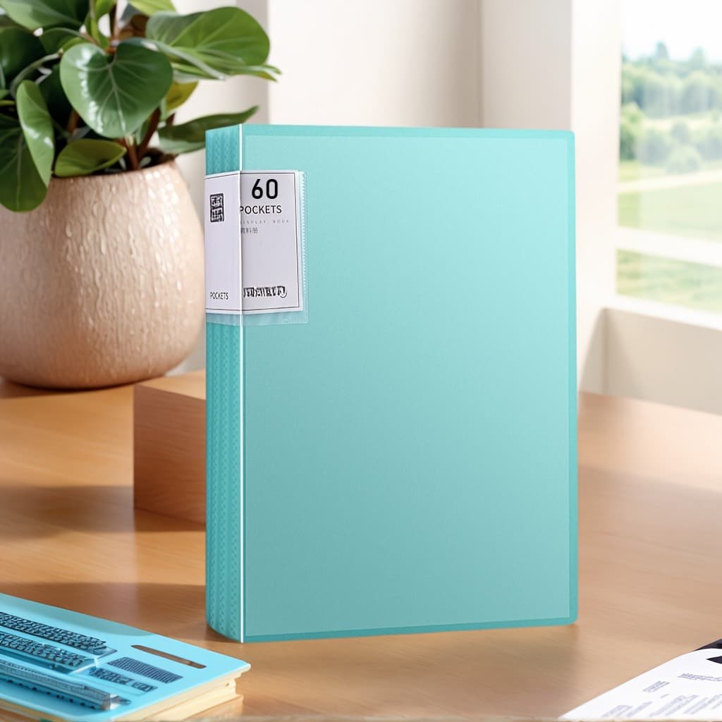 TEMU 60-page Heavy Duty A4 Document Folder - Translucent Plastic Binder With Snap Closure, Color-coded Portfolio Organizer For School Office (reports, Certificates, Exams, Durable Alternative To Ring