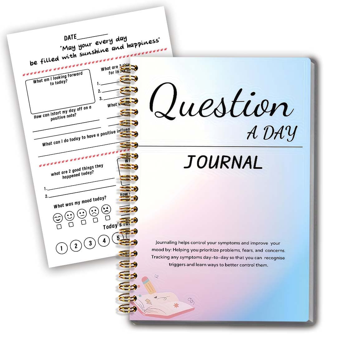 TEMU 100 Days Care Emotional Journal & Daily Planner - Undated Mindfulness Diary Suitable For, Daily Pages With Questions, Portable Mental Health For Mood Tracking, Self- Diary For And On