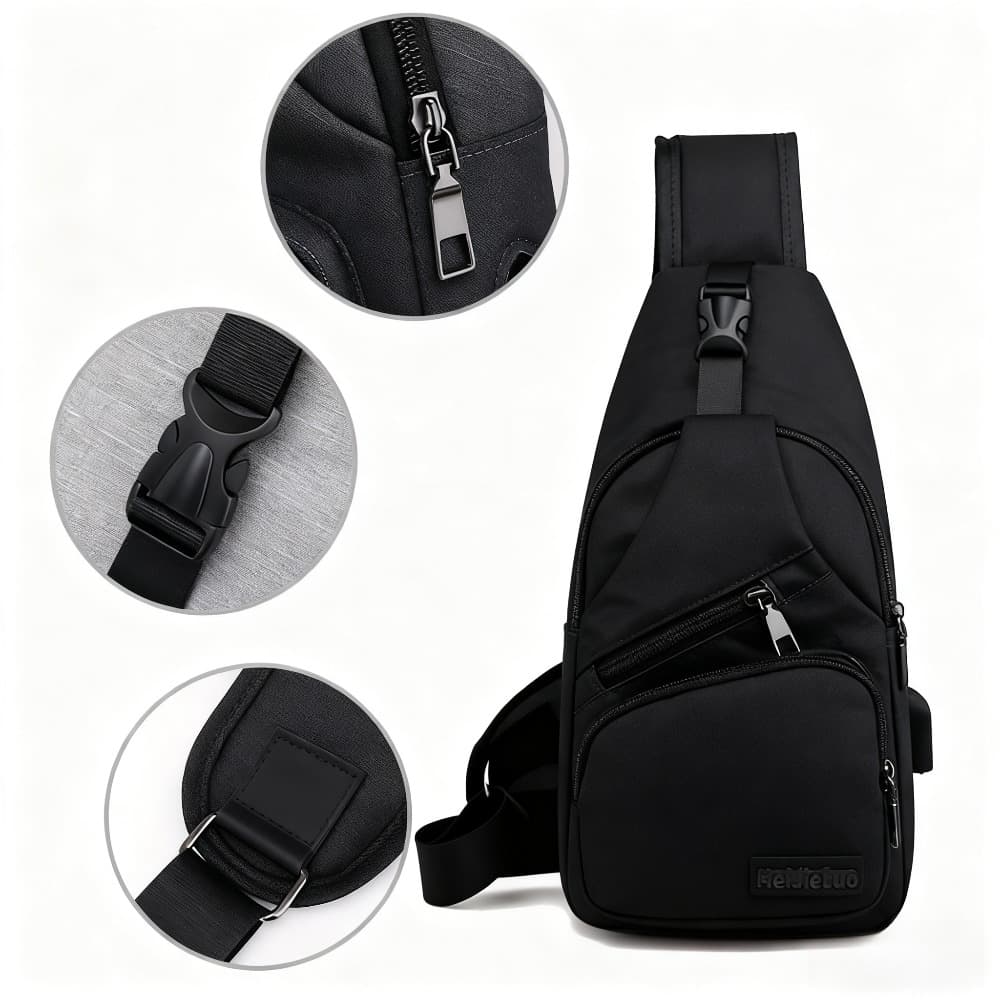TEMU Men's Sling Bag Cross Body Handbag Chest Bag Shoulder Pack Backpack